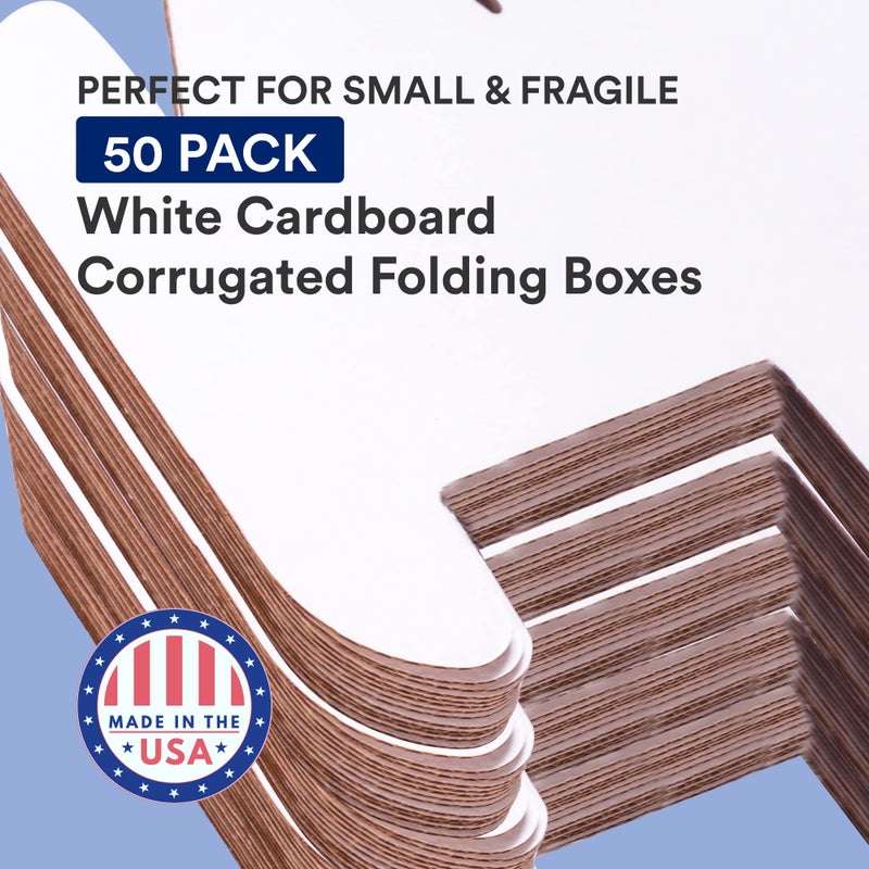 BOX USA صناديق شحن الولايات المتحدة صغيرة 6"L x 4"W x 3"H، 50-عبوة | صندوق كرتون مضلع للتعبئة، النقل والتخزين - Image 3